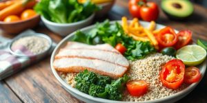 Healthy meal promoting intermittent fasting for weight loss.